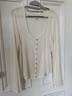 Anthropologie Maeve snap front shirt.